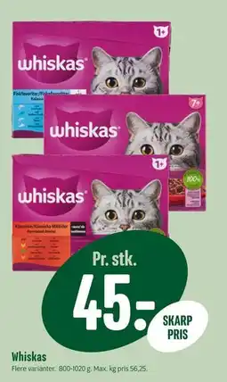 Min Købmand Whiskas, DKK 45 tilbud