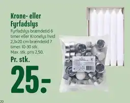 Min Købmand Krone- eller Fyrfadslys, DKK 25 tilbud
