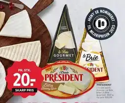 MENY PRÉSIDENT, DKK 20 tilbud