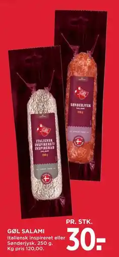 MENY GØL SALAMI, DKK 30 tilbud