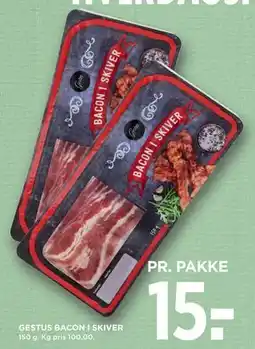 MENY GESTUS BACON I SKIVER, DKK 15 tilbud