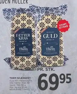 MENY THEM SKÆREOST, DKK 69.95 tilbud