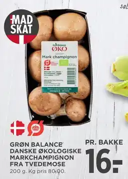 MENY ØKOLOGISKE MARKCHAMPIGNON FRA TVEDEMOSE, DKK 16 tilbud