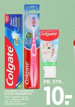 MENY COLGATE TANDPASTA ELLER TANDBØRSTE, DKK 10 tilbud
