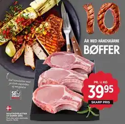 MENY SKAFTKOTELETTER AF DANSK GRIS, DKK 39.95 tilbud