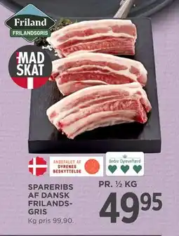 MENY SPARERIBS AF DANSK FRILANDSGRIS, DKK 49.95 tilbud