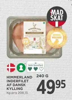 MENY HIMMERLAND INDERFILET AF DANSK KYLLING, DKK 49.95 tilbud