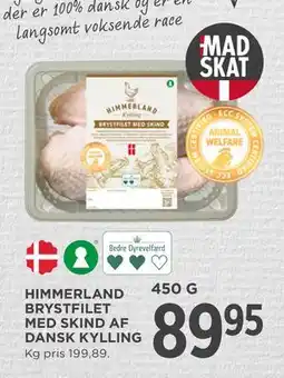 MENY HIMMERLAND BRYSTFILET MED SKIND AF DANSK KYLLING, DKK 89.95 tilbud