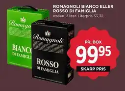 MENY ROMAGNOLI BIANCO ELLER ROSSO DI FAMIGLIA PR. BOX, DKK 99.95 tilbud