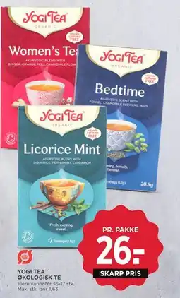MENY YOGI TEA ØKOLOGISK TE, DKK 26 tilbud