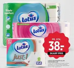 MENY LOTUS TOILETPAPIR ELLER KØKKENRULLER, DKK 38 tilbud