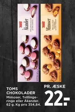 MENY TOMS CHOKOLADER, DKK 22 tilbud