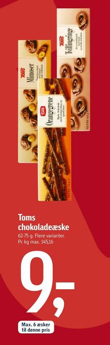 Føtex Toms chokoladeæske tilbud