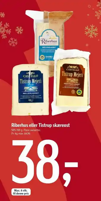 Føtex Riberhus eller Tistrup skæreost tilbud