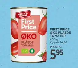 MENY FIRST PRICE Øko flåede tomater tilbud