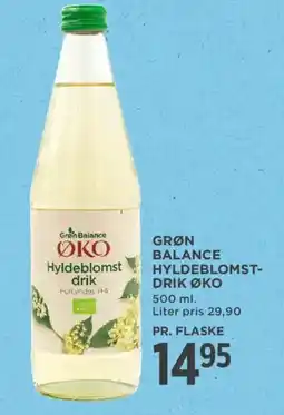 MENY GRØN BALANCE Hyldeblomst- drik øko tilbud