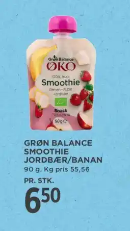 MENY GRØN BALANCE Smoothie jordbær/banan tilbud