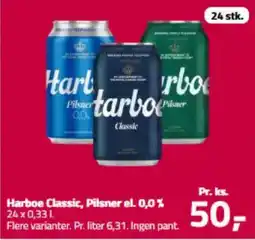 Fleggaard Harboe classic, pilsner el. 0,0% tilbud