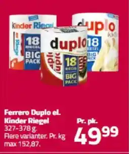 Fleggaard Ferrero duplo el kinder riegel tilbud