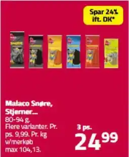 Fleggaard Malaco snøre, stjerner tilbud