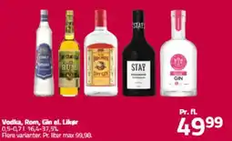 Fleggaard Vodka, rom, gin el. likør tilbud