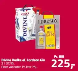 Fleggaard Divine vodka el. lordson gin tilbud