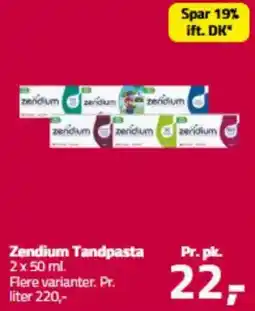 Fleggaard ZENDIUM Tandpasta tilbud