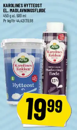 Løvbjerg Karolines hytteost el. madlavningsfløde tilbud