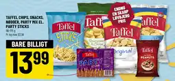 Løvbjerg Taffel chips, snacks, nødder, party mix el. party sticks tilbud