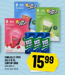 Løvbjerg SUNLOLLY Frys selv is el. suntop drik tilbud