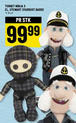 Løvbjerg Ternet ninja 3 el. stewart stardust bamse tilbud