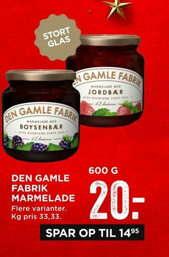 MENY Den gamle fabrik marmelade tilbud