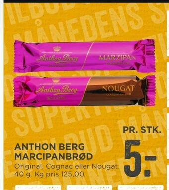 MENY Anthon berg marcipanbrød tilbud