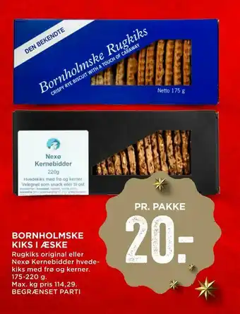 MENY Bornholmske kiks i æske tilbud