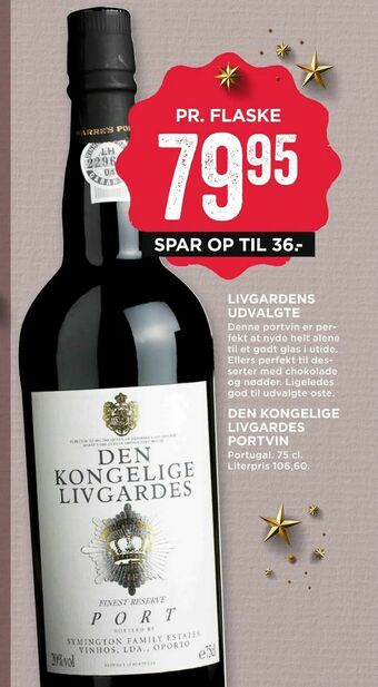 MENY Den kongelige livgardes portvin tilbud