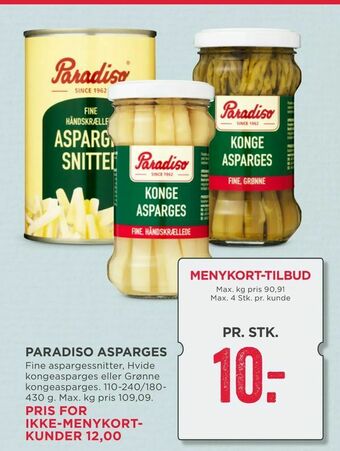 MENY PARADISO ASPARGES tilbud