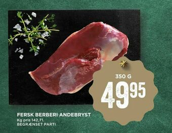 MENY Fersk berberi andebryst tilbud