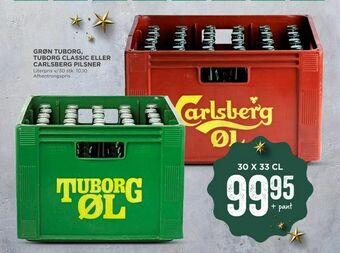 MENY Grøn tuborg, tuborg classic eller carlsberg pilsner tilbud
