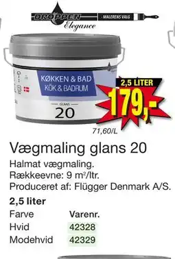 Harald Nyborg Vægmaling glans 20, DKK 179 tilbud