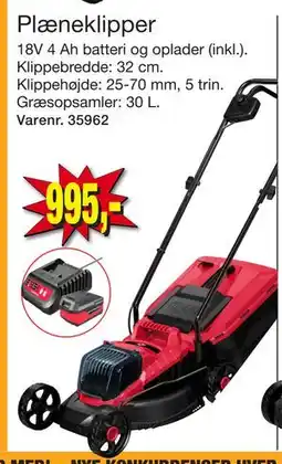 Harald Nyborg Plæneklipper, DKK 995 tilbud