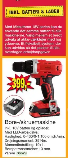 Harald Nyborg Bore-/skruemaskine, DKK 399 tilbud