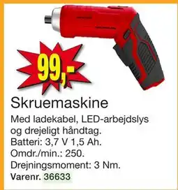 Harald Nyborg Skruemaskine, DKK 99 tilbud