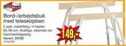 Harald Nyborg Bord-/arbejdsbuk med teleskopben, DKK 149 tilbud