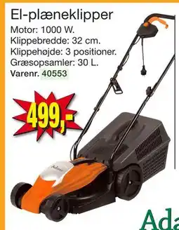 Harald Nyborg El-plæneklipper, DKK 499 tilbud