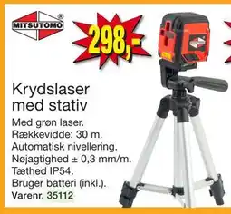 Harald Nyborg Krydslaser med stativ, DKK 298 tilbud