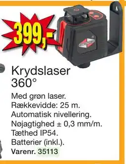 Harald Nyborg Krydslaser 360°, DKK 399 tilbud