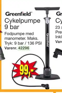 Harald Nyborg Cykelpumpe 9 bar, DKK 99 tilbud