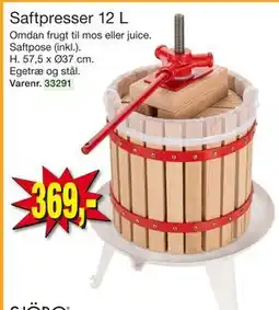 Harald Nyborg Saftpresser 12 L, DKK 369 tilbud