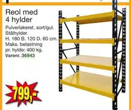Harald Nyborg Reol med 4 hylder, DKK 799 tilbud