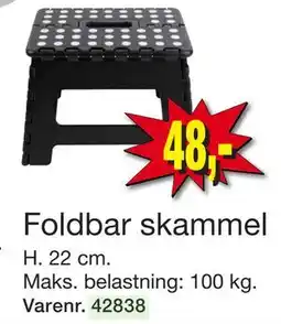 Harald Nyborg Foldbar skammel, DKK 48 tilbud
